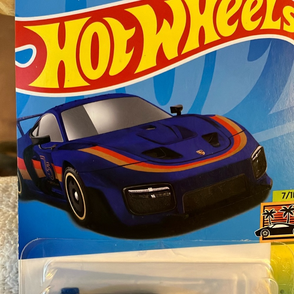 Blue and Orange Sports Car Toy